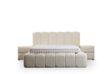 Lit Coffre ALYA BLANC CASSE - Chenille