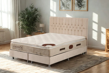 HUGO BEIGE Storage Bed - Velvet