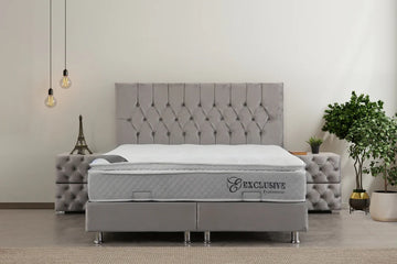 HUGO GREY Storage Bed - Velvet