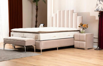 NATURA BEIGE Storage Bed - Velvet