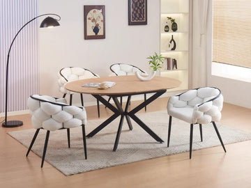 TABLE REPAS LILIPUTIEN EXTENSIBLE CHENE NATUREL 120/160x75cm
