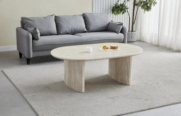 TABLE BASSE JOSEPHINE CERAMIQUE TRAVERTIN