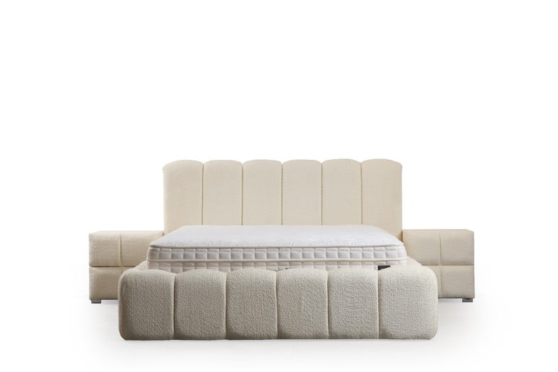 Lit Coffre ALYA BLANC CASSE - Chenille