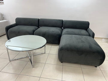 CANAPE OSLO VELOURS ANTHRACITE