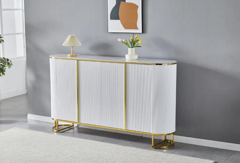 BUFFET ESMEE DORE MARBLE BLANC