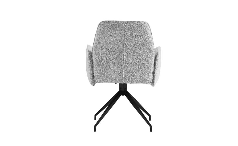 CHAISE CARRERA METAL NOIR TWEED