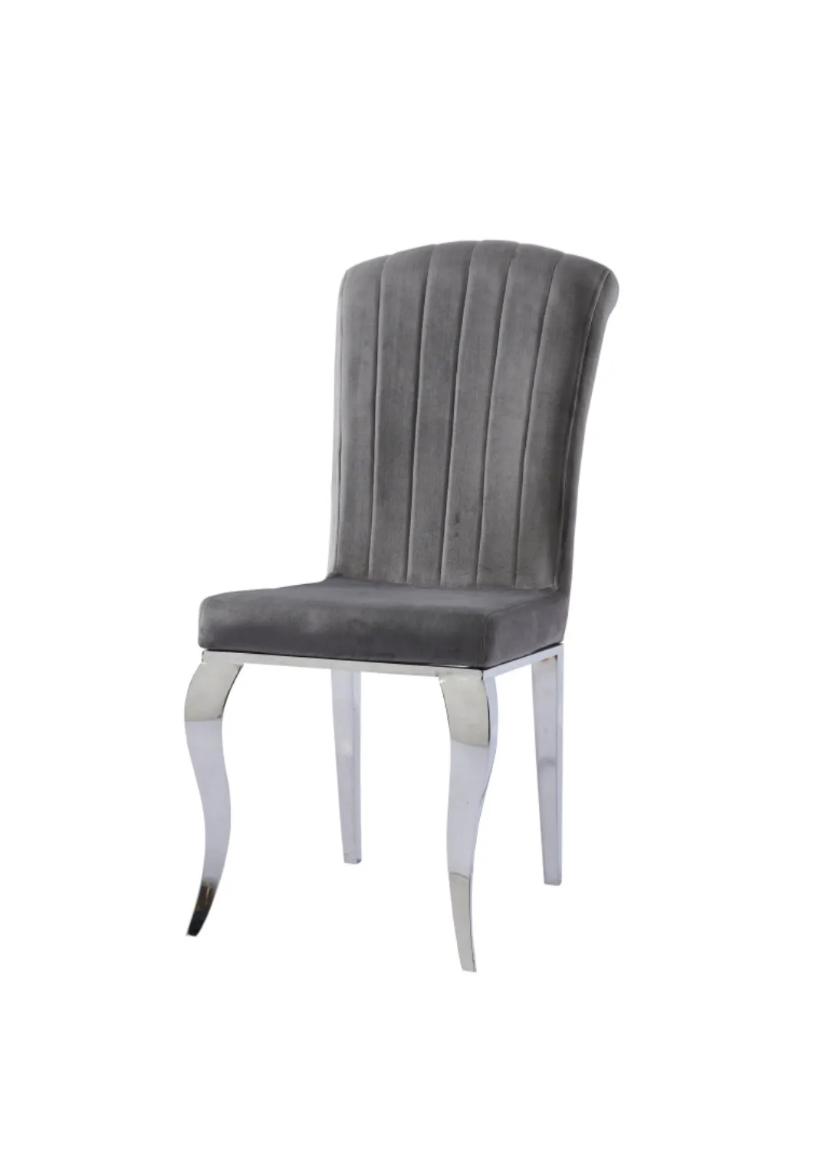 CHAISE NINO VELOURS NOIR