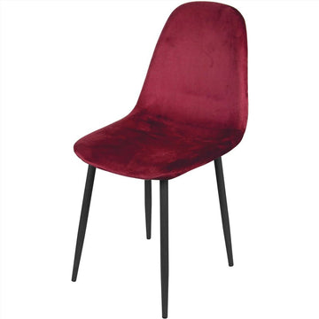 Chaise Velours Rouge Pied