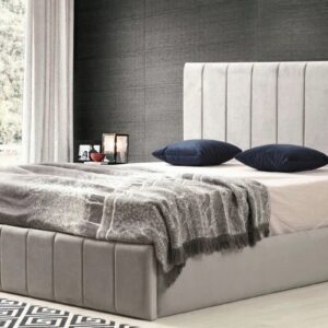 Cadre De Lit POLO GRIS - Velours