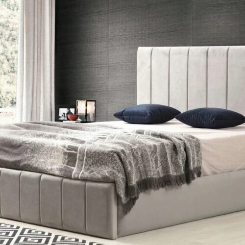 Cadre De Lit POLO GRIS - Velours