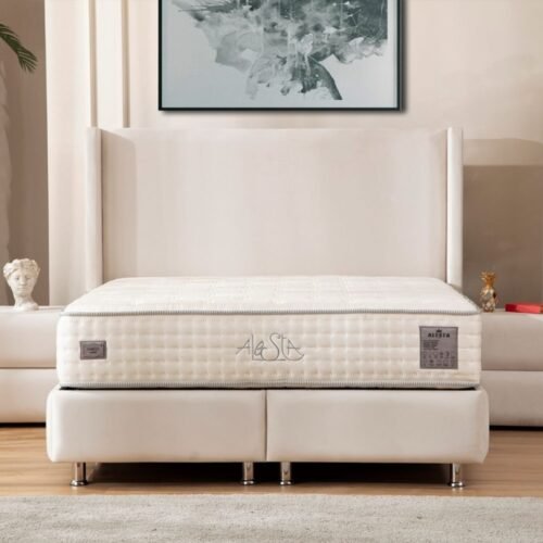 Lit Coffre Coco Blanc Ecru - Velours