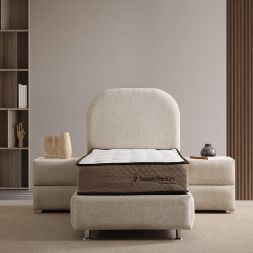 Lit Coffre Enfant JADE BLANC CASSE - CHENILLE