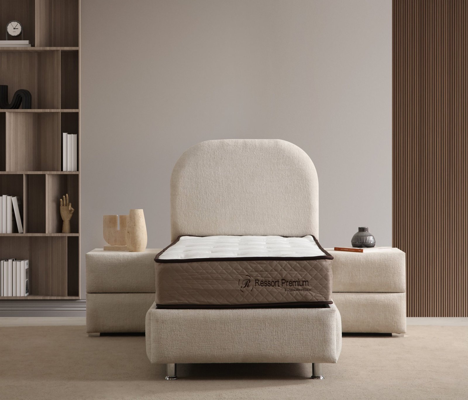 Lit Coffre Enfant JADE BLANC CASSE - CHENILLE