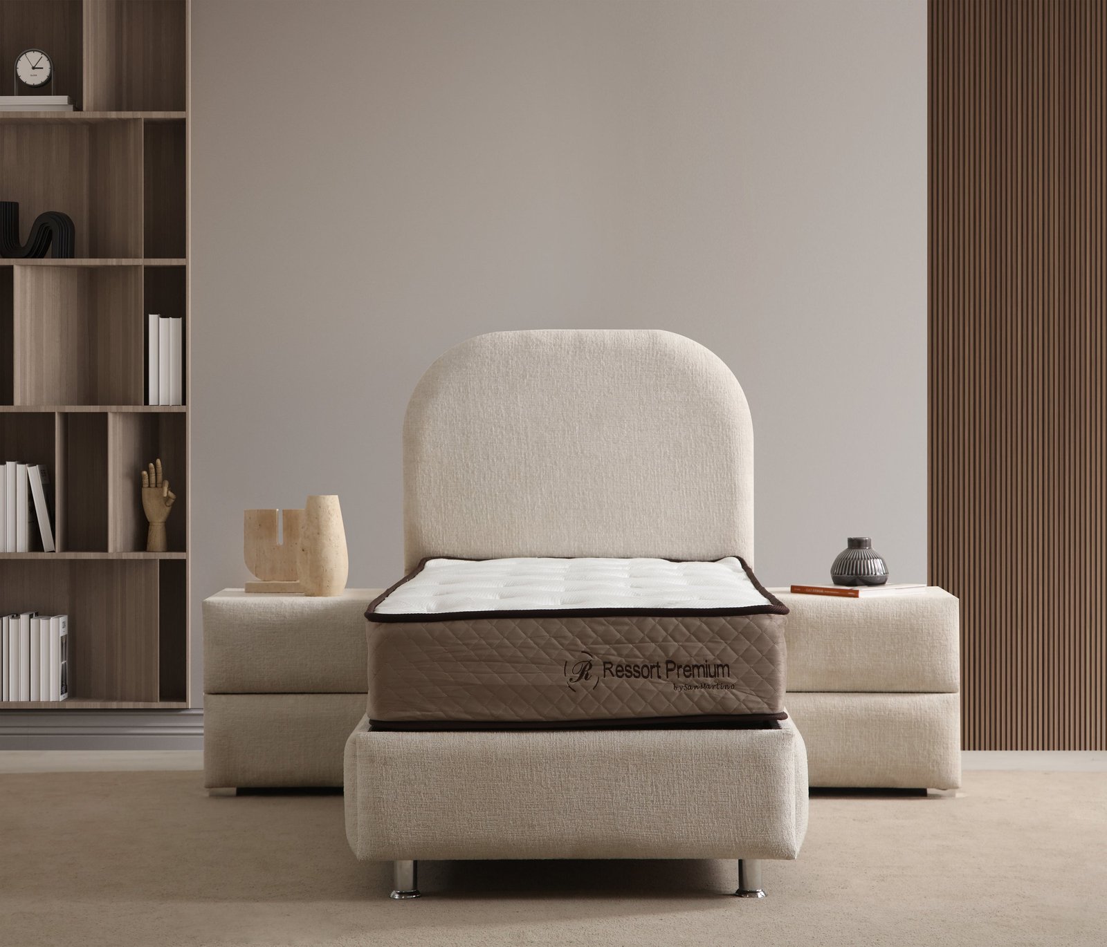 Lit Coffre Enfant JADE BLANC CASSE - CHENILLE