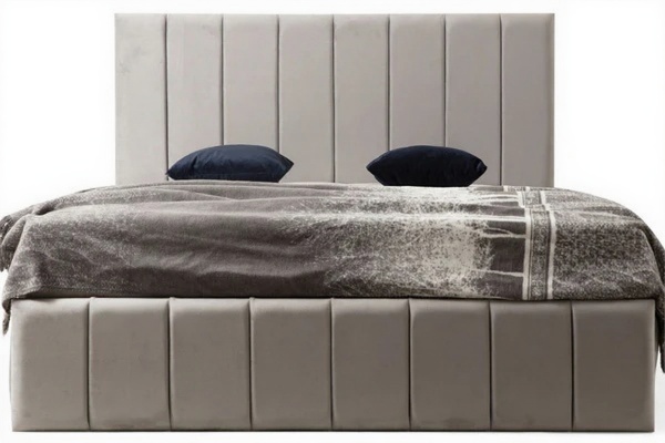 Cadre De Lit POLO GRIS - Velours - Image 3