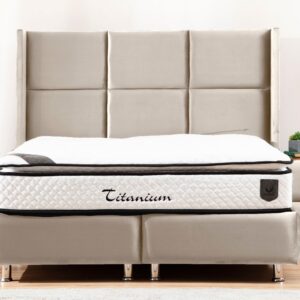 Lit Coffre RIO BEIGE - Velours