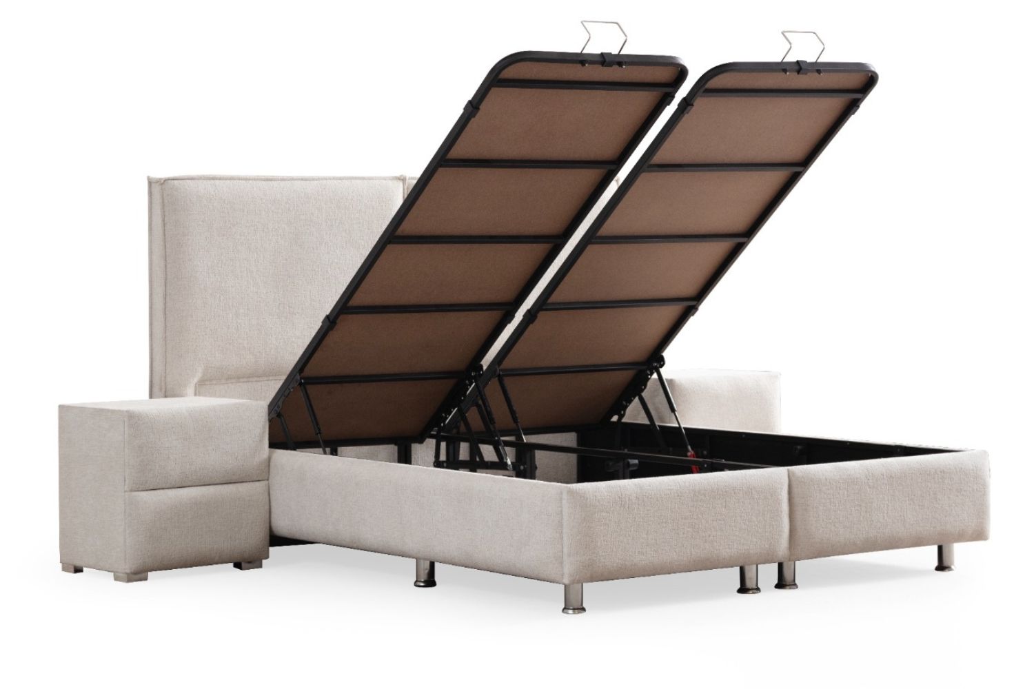 Lit Coffre MAYA BLANC CASSE - Chenille - Image 6