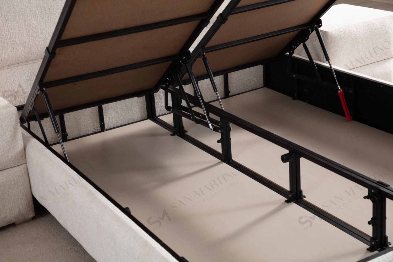 Lit Coffre MAYA BLANC CASSE - Chenille - Image 5