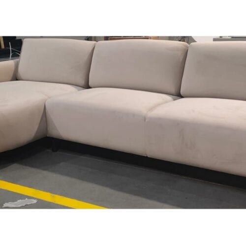 CARLTON CANAPE ANGLE GAUCHE VELOURS BEIGE