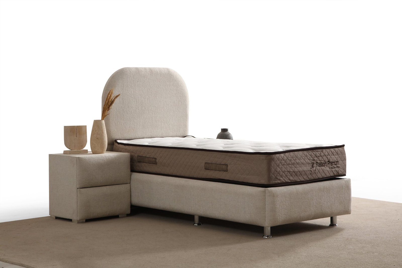 Lit Coffre Enfant JADE BLANC CASSE - CHENILLE - Image 4