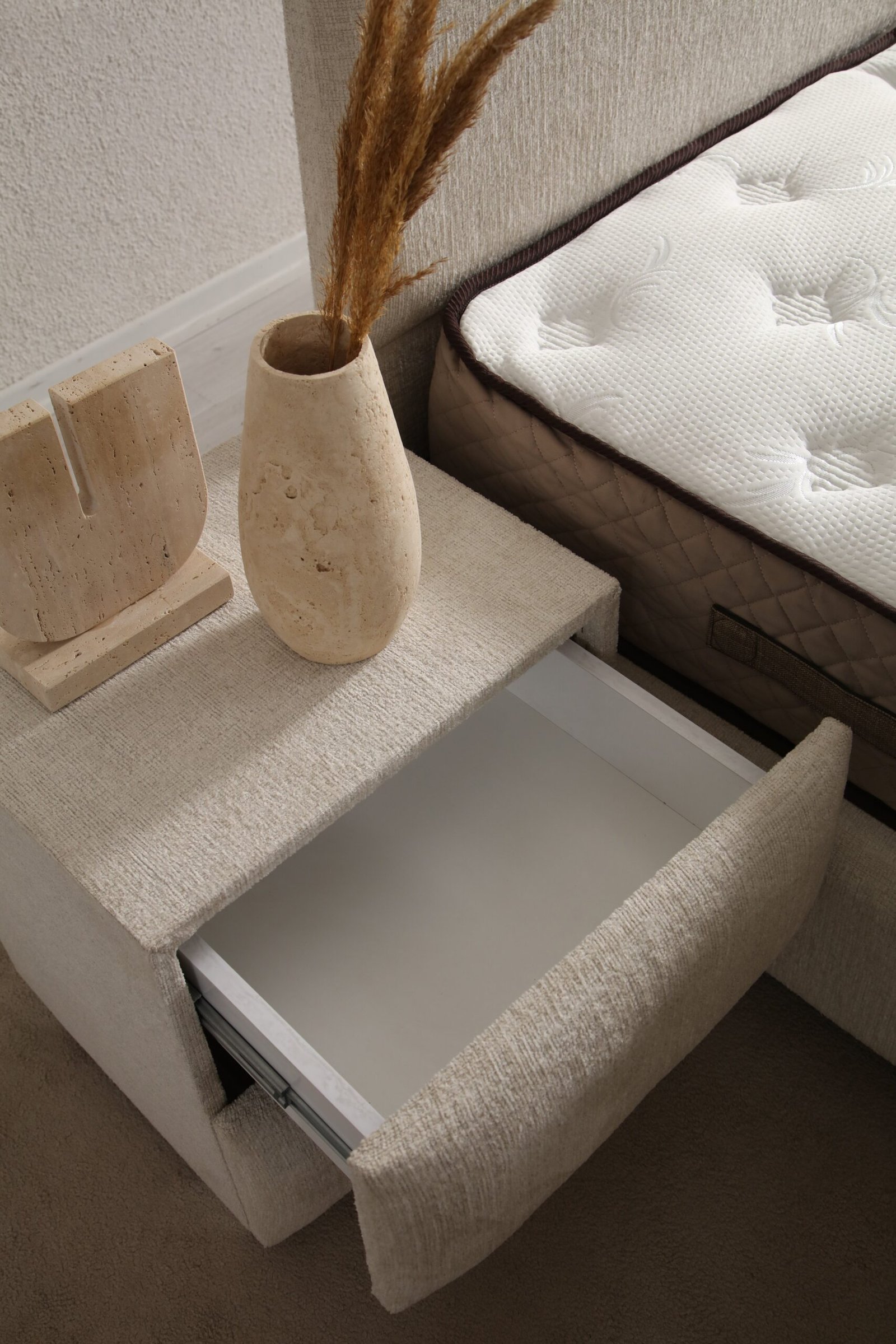 Lit Coffre Enfant JADE BLANC CASSE - CHENILLE - Image 6