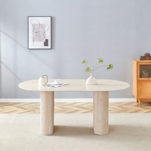 TABLE REPAS EXTENSIBLE NYSA PIED METAL NOIR CERAMIQUE