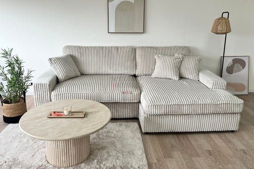 Canapé Mini Lexus Côtelé Blanc Cassé - Image 5