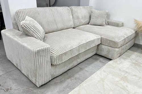 Canapé Mini Lexus Côtelé Blanc Cassé - Image 4