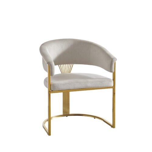 CHAISE ANA INOX DORE NOIR