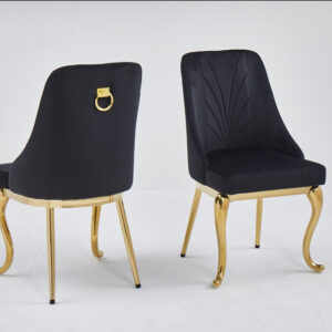 CHAISE BAROKA DORE NOIR