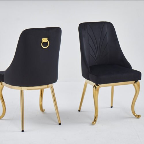 CHAISE BAROKA DORE NOIR