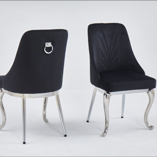 CHAISE BAROKA CHROME NOIR