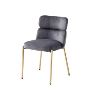 CHAISE STEPHANY VELOURS DORÉ