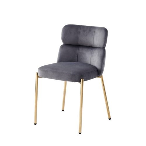 CHAISE STEPHANY VELOURS DORÉ
