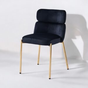 CHAISE STEPHANY VELOURS DORÉ