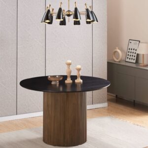 TABLE A MANGER BAIETA PIED GOLD PLATEAU NOIR