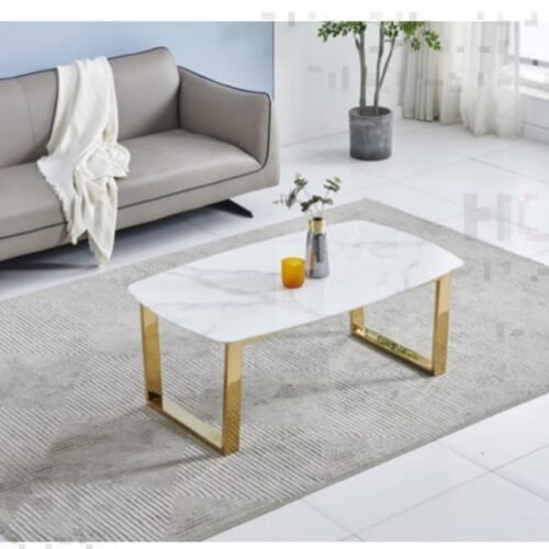 TABLE BASSE LOLA MARBRE DORE