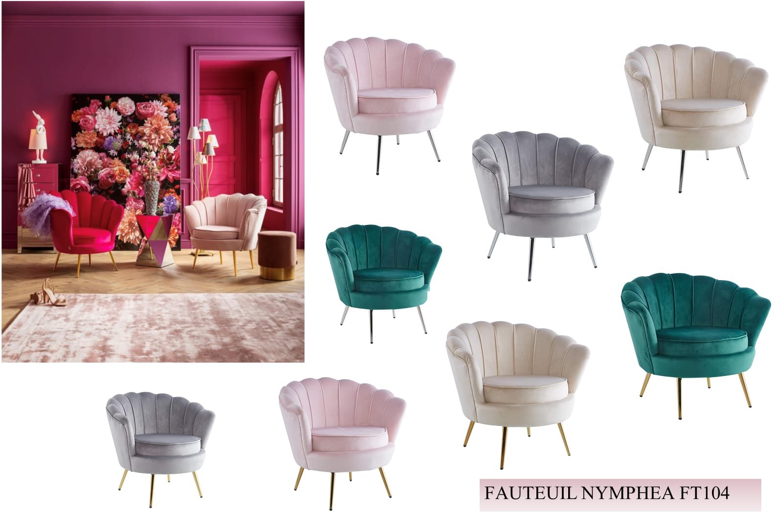 FAUTEUIL NYMPHEA GOLD