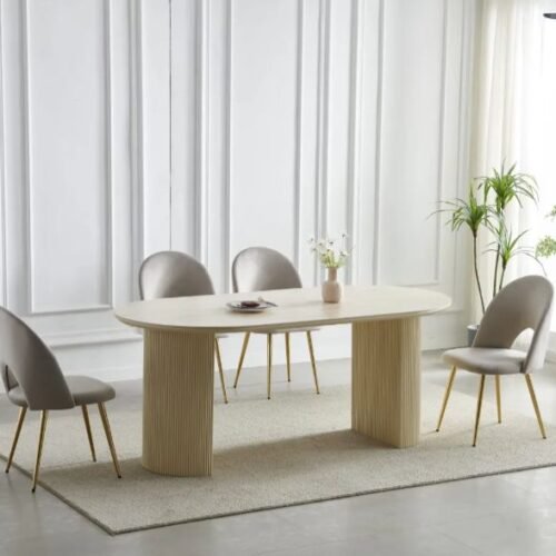 TABLE À MANGER CALYPSO TRAVERTIN CÉRAMIQUE 180cm