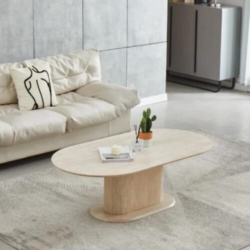 TABLE BASSE LÉA TRAVERTIN