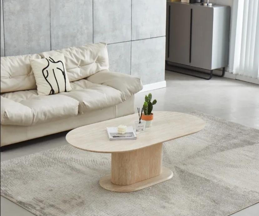 TABLE BASSE LÉA TRAVERTIN