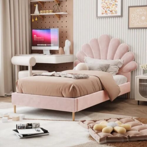 Lit enfant coquillage rose