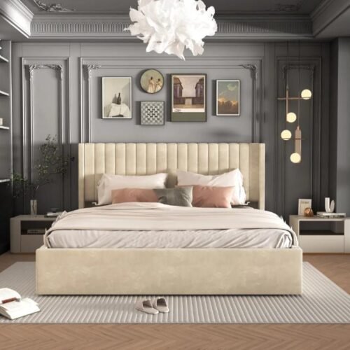 Lit double coffre camille