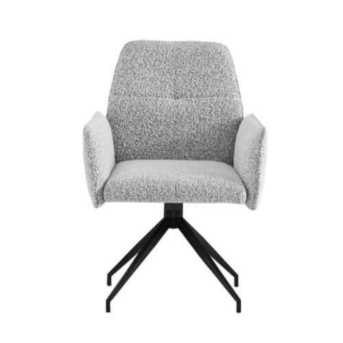 CHAISE CARRERA METAL NOIR TWEED