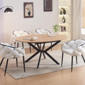 TABLE REPAS LILIPUTIEN EXTENSIBLE CHENE NATUREL 120/160x75cm