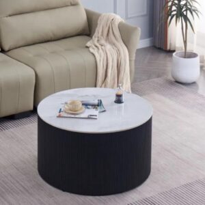 TABLE BASSE VALMY PIEDS NOIR