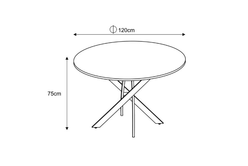 TABLE REPAS JESSICA METAL - Image 3