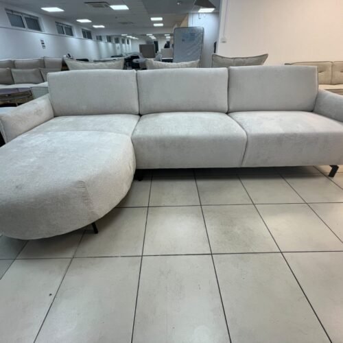 CARLTON CANAPE ANGLE GAUCHE TISSUS CHENILLE BEIGE