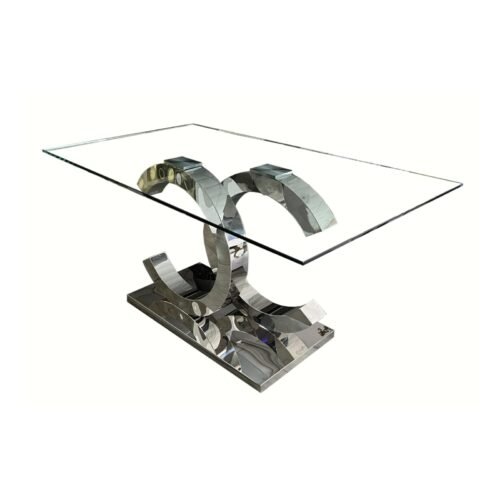 Table CC2 Transparent Argenté