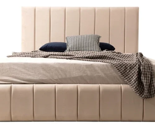 Cadre De Lit POLO BEIGE - Velours